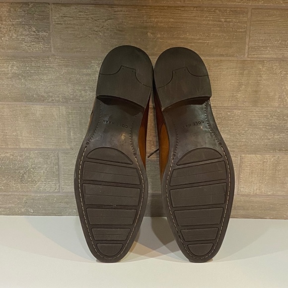 Cole Haan Mens Lenox Hill British Tan Cap Toe Lace Up Dress Oxfords Size 12 M - Picture 10 of 13